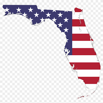 Map Of The Usa Flag Clipart Png - Florida With Us Flag ...