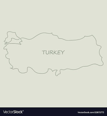 Map of turkey filled with flag of the state vector image