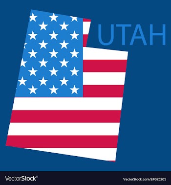 Map of utah vector image