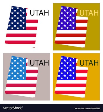 Map of utah vector image