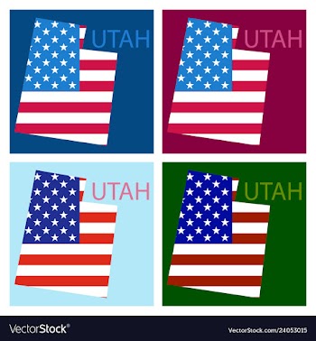 Map of utah vector image