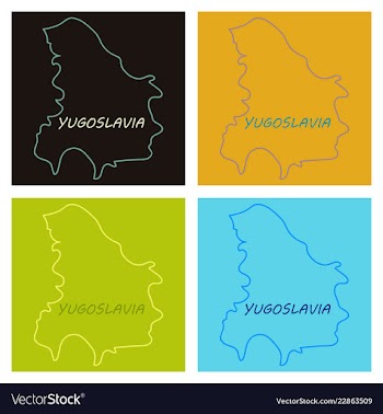 Map of yugoslavia vector image