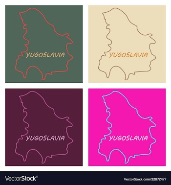 Map of yugoslavia vector image
