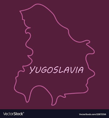 Map of yugoslavia vector image