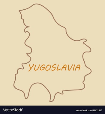 Map of yugoslavia vector image