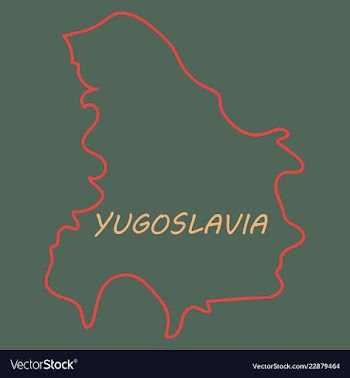 Map of yugoslavia vector image