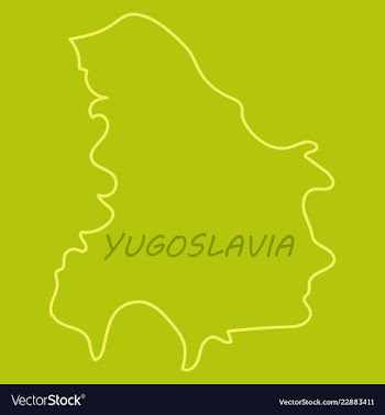 Map of yugoslavia vector image