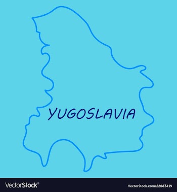 Map of yugoslavia vector image