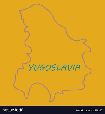 Map of yugoslavia vector image