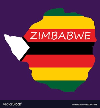 Map of zimbabwe with the image of the national vector image