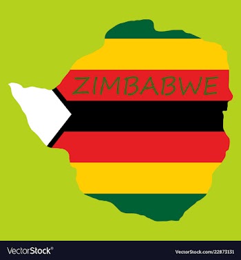 Map of zimbabwe with the image of the national vector image