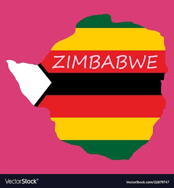 Map of zimbabwe with the image of the national vector image