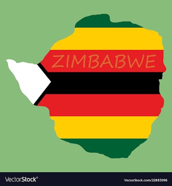 Map of zimbabwe with the image of the national vector image