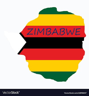 Map of zimbabwe with the image of the national vector image