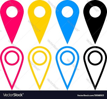 map pin icons on a white background
