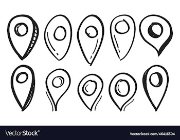 map pins sign location icon