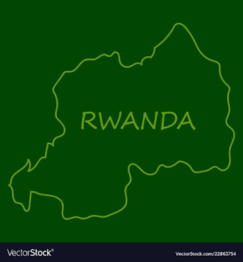 Map-rwanda country vector image