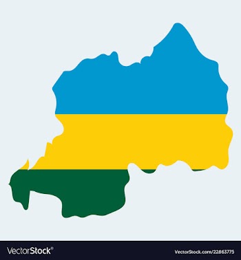 Map-rwanda country vector image