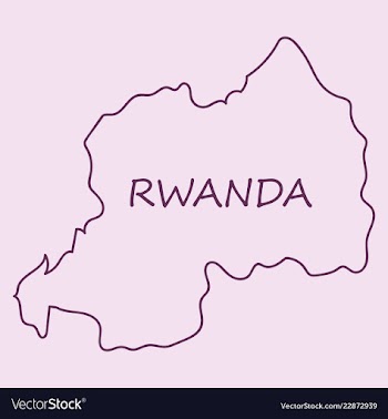 Map-rwanda country vector image