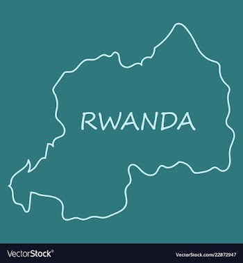Map-rwanda country vector image
