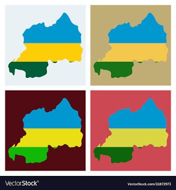 Map-rwanda country vector image