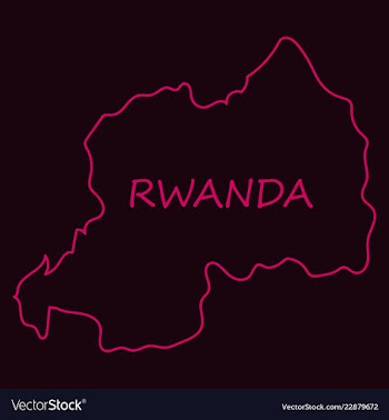Map-rwanda country vector image