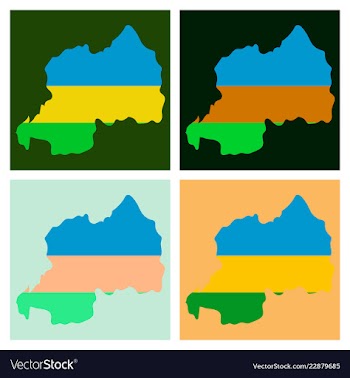 Map-rwanda country vector image