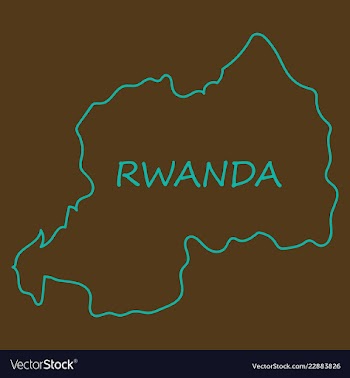 Map-rwanda country vector image