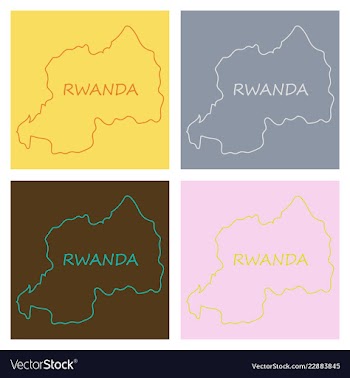 Map-rwanda country vector image