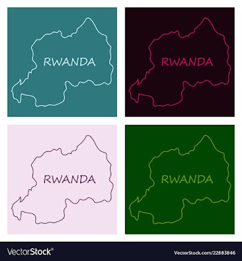 Map-rwanda country vector image