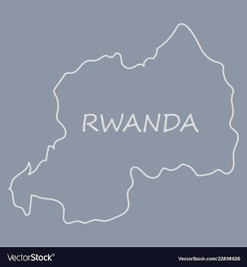 Map-rwanda country vector image