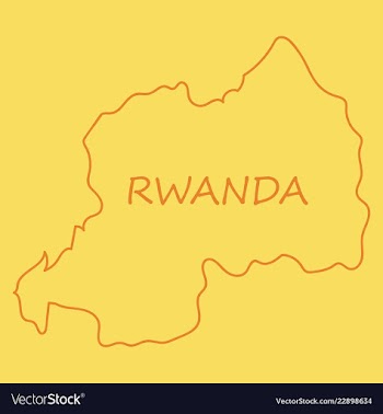 Map-rwanda country vector image