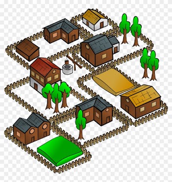 Map Symbols - Village Clipart