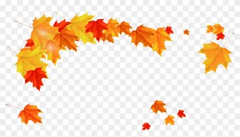 Maple Leaf Autumn - Yellow Leaves Border Png