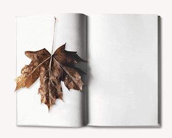 Maple leaf bookmark collage element, | Free Photo - rawpixel