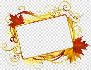 Maple leaf Frames, autumn transparent background PNG clipart