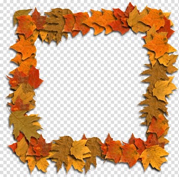 Maple leaf, little frame transparent background PNG clipart