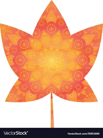 maple leaf with mandala artistic mask
