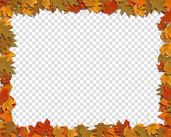 Maple leaves frame , Autumn leaf color , Maple leaf border transparent background PNG clipart