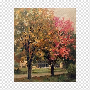 Maple Painting Leaf Tree, watercolor landscape transparent background PNG clipart