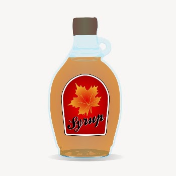 Maple syrup bottle sticker, food | Free PSD - rawpixel