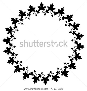Maple Wreath Clipart Black And White & Clip Art Images #11442 ...