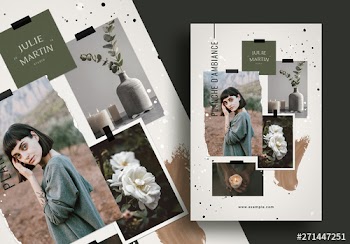 Maquette de moodboard artisanale naturelle