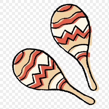Maracas doodle png sticker, latin | Free PNG - rawpixel