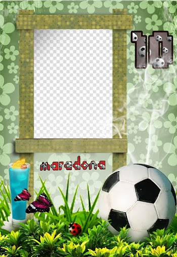 Maradona frame transparent background PNG clipart