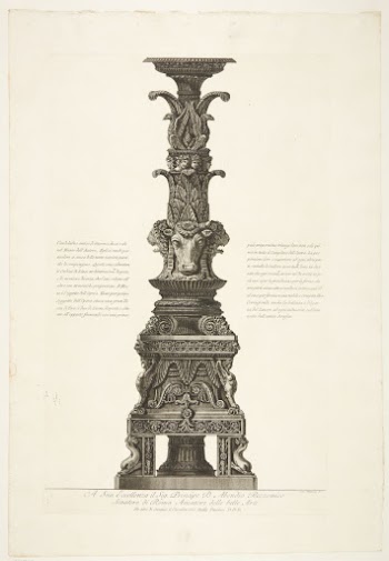 Marble candelabra, decorated with bull's | Free Photo - rawpixel
