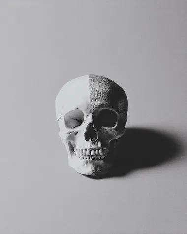 Marble Textured Skull - Graphite Drawing Art Marble Textured Skull - Graphite Drawing Art