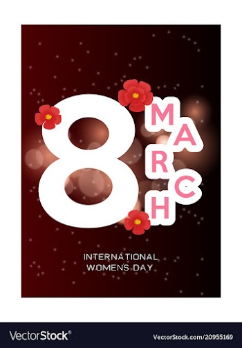 March 8 international women day paper cutout vector image