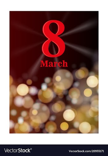 March 8 international women day paper cutout vector image