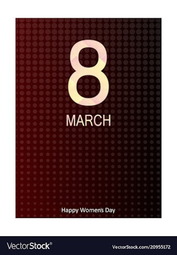 March 8 international women day paper cutout vector image